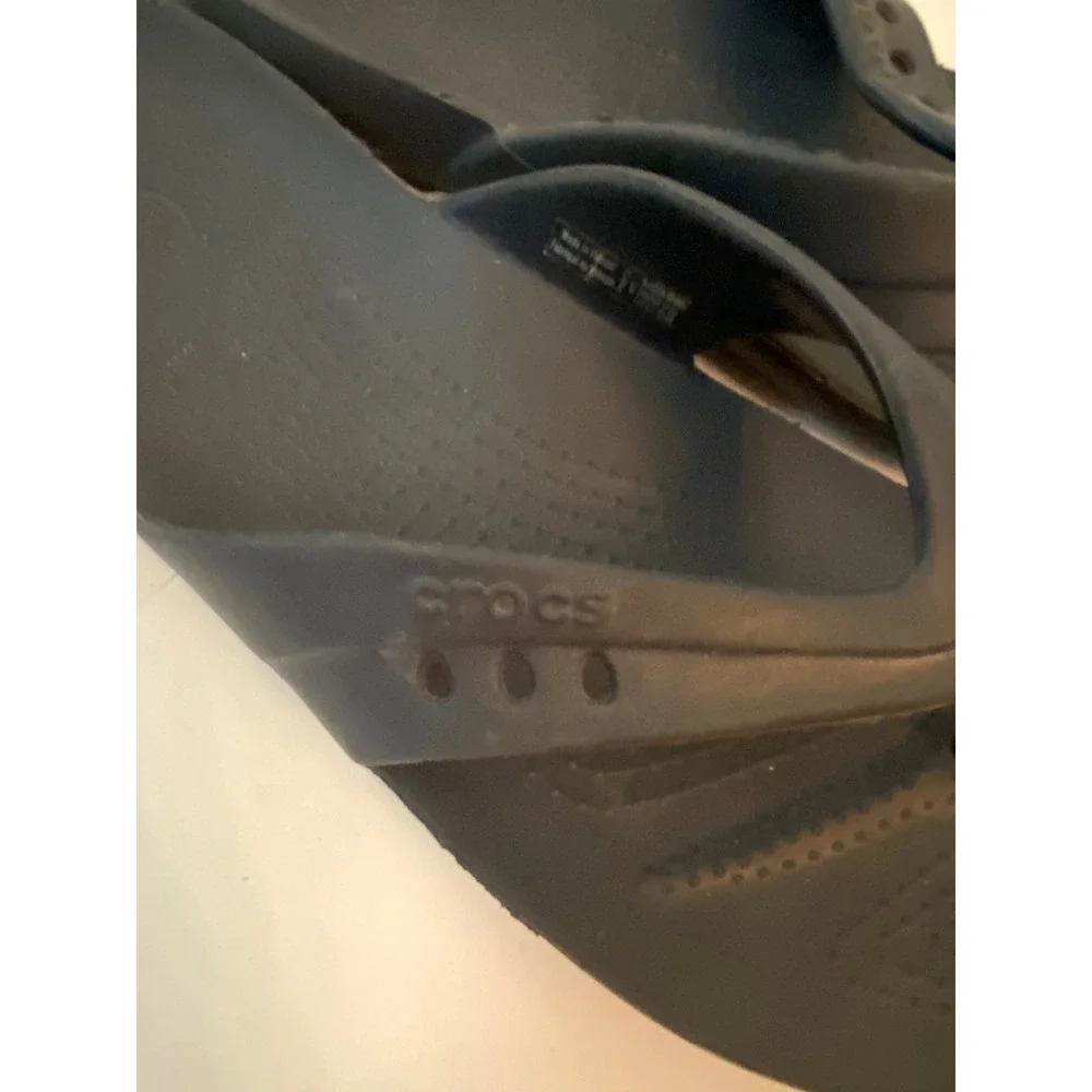 Crocs Athens Flip Flops Navy Blue Womens Size 10 Comfort Thong Sandals‎